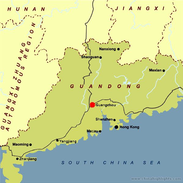 guangzhou guandong map
